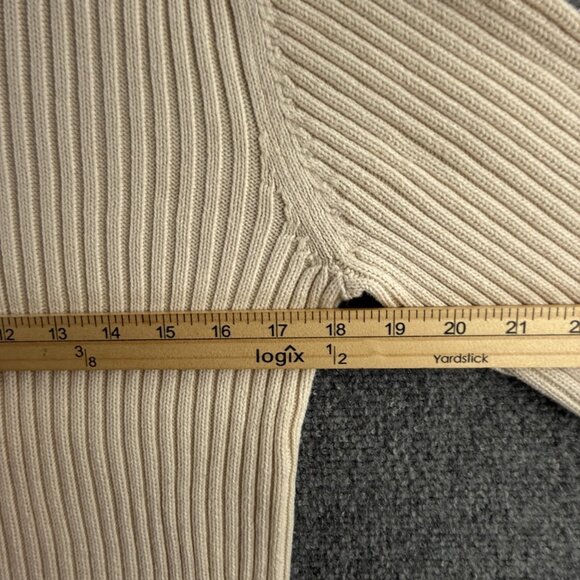 Ralph Lauren Polo Jeans Women Flag Sweater Ribbed Knit Embroidered XL Cotton - Picture 7 of 13